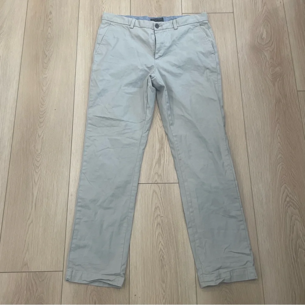 Banana Republic Men's Khaki Aiden Straight Chino Pants 36x34 Classic Preppy